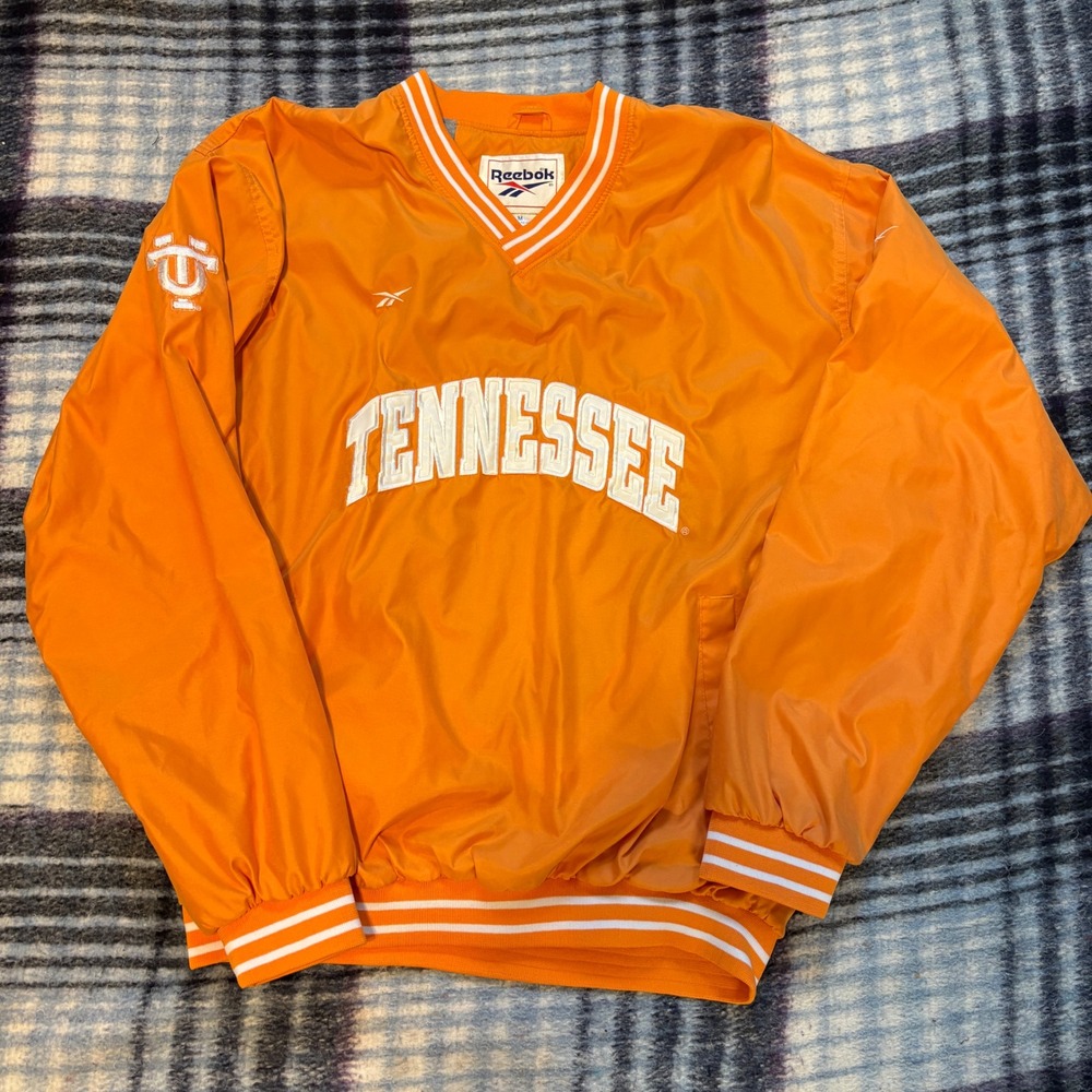 Vintage Reebok Tennessee Volunteers Vols Windbreaker Pullover Jacket Medium